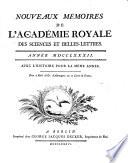 Nouveaux mémoires de l'Académie royale des sciences et belles-lettres