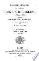 Nouveaux mémoires du maréchal duc de Richelieu