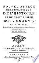 Nouvel abrege chronologique de l'histoire et du droit public d'Allemagne