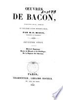 Nouvel Organum ; Essais de morale et de politique ; De la sagesse des anciens