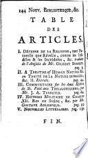 Nouvelle bibliothèque ou histoire littéraire des principaux écrits qui se publient, Octobre 1738 - Juin 1744