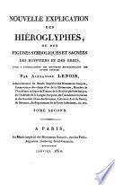 Nouvelle explication des hieroglyphes