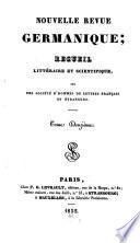 Nouvelle revue germanique