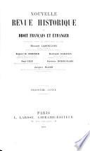 Nouvelle revue historique de droit français et étranger