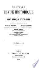 Nouvelle revue historique de droit français et étranger