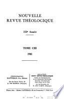 Nouvelle revue théologique