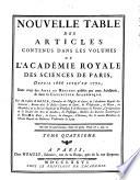 Nouvelle table des articles contenus dans les volumes de l'Academie Royale des sciences de Paris, depuis 1666 jusqu'en 1770, dans ceux des Arts et Metiers publies par cette Academie et dans la Collection Academique Par M. l'Abbe Rozier.- A Paris : Chez Ruault, Libraire, rue de la Harpe, pres de la Serpente, 1775-1776
