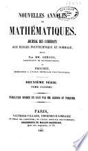 Nouvelles annales de mathématiques