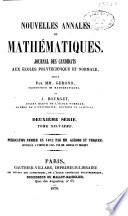 Nouvelles annales de mathématiques