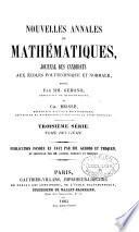 Nouvelles Annales de Mathematiques, Journal des Candidats Aux Ecoles Polytechnique et Normale