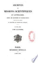 Nouvelles Archives des missions scientifiques et littéraires