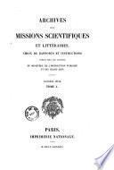 Nouvelles Archives des missions scientifiques et littéraires
