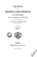 Nouvelles Archives des missions scientifiques et littéraires