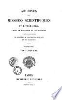 Nouvelles Archives des missions scientifiques et littéraires