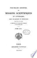 Nouvelles Archives des Missions Scientifiques et Littéraires