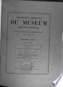 Nouvelles archives du Muséum d'histoire naturelle