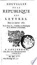 Nouvelles de la republique des lettres