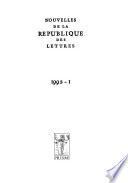 Nouvelles de la République Des Lettres