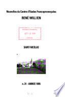 Nouvelles du Centre d'études francoprovençales René Willien