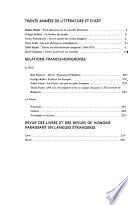 Nouvelles études hongroises
