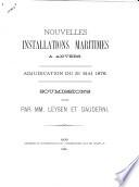 Nouvelles installations maritimes à Anvers: adjucation du 31 mai 1876: soumissions