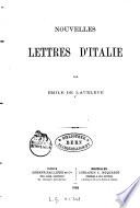 Nouvelles lettres de l'Italie