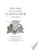 Nova acta Regiae Societatis Scientiarum Upsaliensis
