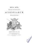 Nova acta Regiae Societatis Scientiarum Upsaliensis