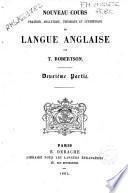 Noveau cours pratique, analytique, theorique et synthetique de langue anglaise