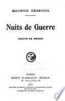 Nuits de guerre (hauts de Meuse)