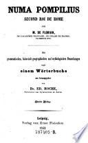 Numa Pompilius. Second roi de Rome ... hrsg. von Ed ..... Hoche 12. Aufl