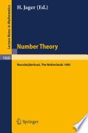 Number Theory, Noordwijkerhout 1983