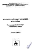 Nuptialité et fécondité des hommes au Sud-Bénin