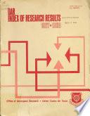 OAR Quarterly Index of Current Research Results