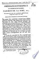 Obéissance et respect aux seigneurs des paroisses
