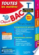 Objectif Bac - Term Enseignements communs+ Spécialités Maths-SES-Histoire-Géo-Langues BAC 2021