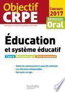 Objectif CRPE Éducation et système éducatif - 2017