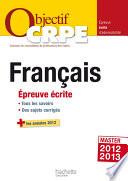 Objectif CRPE Epreuve écrite de français