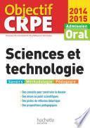 Objectif CRPE : Epreuves d'admission Sciences et technologie 2014 2015