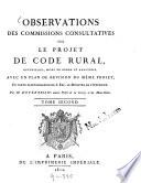 Observations des commissions consultatives sur le projet de code rural
