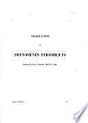 Observations des phénomènes périodiques pendant les années 1865 et 1866 [dans les différentes stations de la Belgique et de l'Europe]