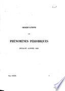 Observations des phénomènes périodiques pendant les années 1869 et 1870 [faites dans les différentes stations de la Belgique et de l'Europe]