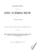 Observations Made at the Royal Magnetical and Meteorological Observatory at Batavia