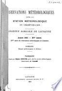 Observations météorologiques