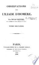 Observations sur l'Iliade d'Homère