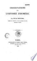 Observations sur l'Odyssée d'Homère