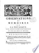 Observations sur la physique, sur l'histoire naturelle et sur les arts