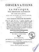 Observations sur la physique, sur l'histoire naturelle et sur les arts
