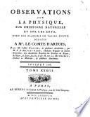 Observations sur la physique, sur l'histoire naturelle et sur les arts