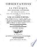 Observations sur la physique, sur l'histoire naturelle et sur les arts